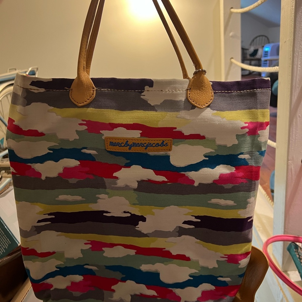 Marc By Marc Jacobs Multicolor Striped Tote
